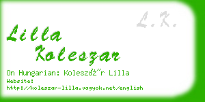 lilla koleszar business card